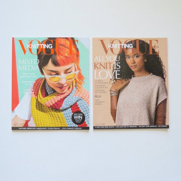Vogue Knitting Mixed Media Craft Magazines Lot of 2 Fall 2020 Fall 2021 - Picture 1 of 4